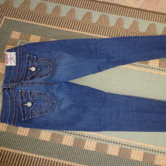 TRUE RELIGION Skinny Leg Jeans 28 Zip/Button Closure Pockets - Picture 15 of 15